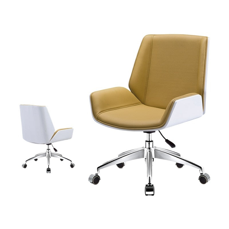 Skandi Mid-Back Bentwood Swivel Office Chair